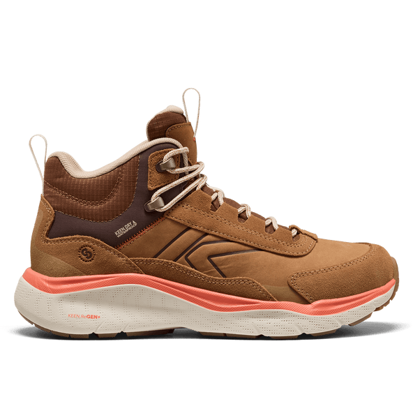 Leiki Mid Leather Dames Wandelschoenen Chipmunk/Birch