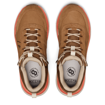Leiki Mid Leather Dames Wandelschoenen Chipmunk/Birch