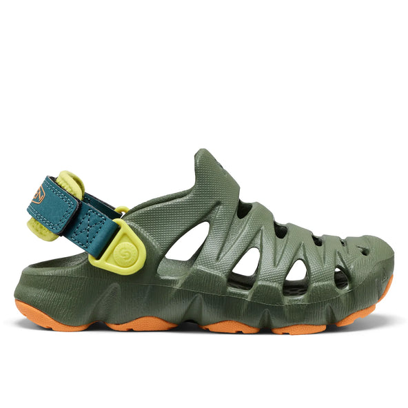 HyperFLT Clog Younger Kids Sandalen Bronze Green/Orange Peel