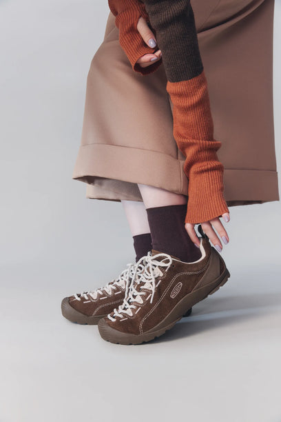 Jasper Dames Sneakers Suede Dark Earth/Birch