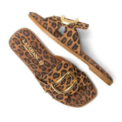Vito Dames Slippers Suede Leopard
