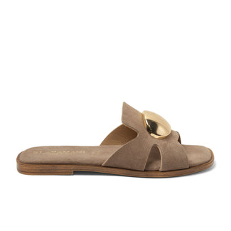 Zola Dames Slippers Suede Taupe