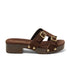 Aria Dames Clogs Suede Brown