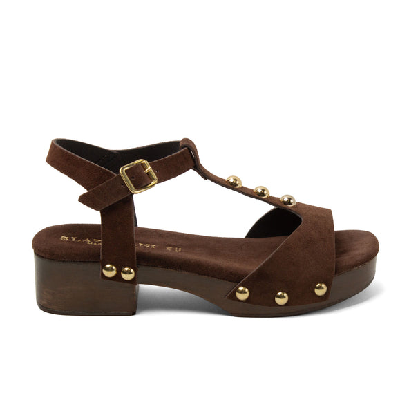 Ola Dames Clogs Suede Brown