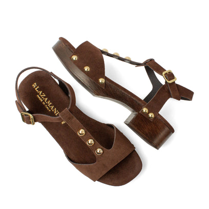 Ola Dames Clogs Suede Brown