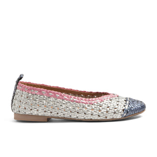 Brisa Dames Ballerina’s Leer Silver