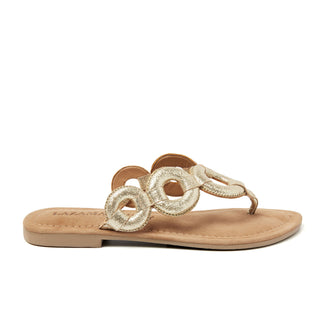 Juliet Leren Dames Slippers Gold