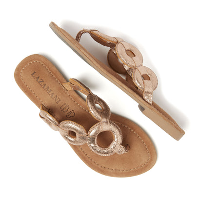 Juliet Leren Dames Slippers Peach