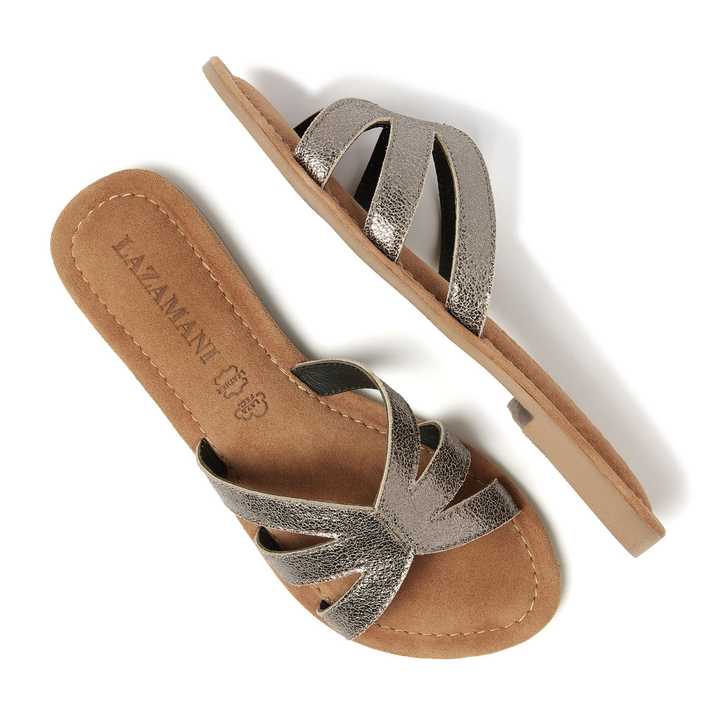 Nina Leren Dames Slippers Pewter