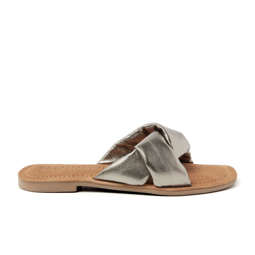 Kai Leren Dames Slippers Pewter