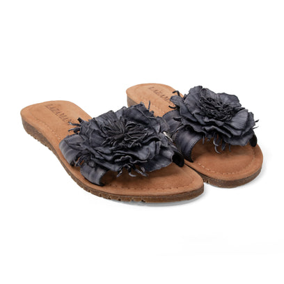 Zinnia Dames Slippers Leer Black