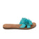 Zinnia Dames Slippers Leer Turquoise