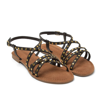 Tova Dames Sandalen Leer Black