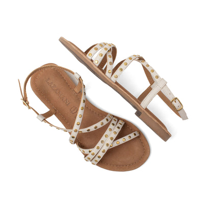 Tova Dames Sandalen Leer White