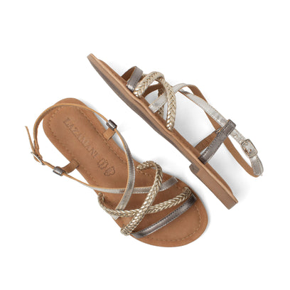 Gea Dames Sandalen Leer Silver