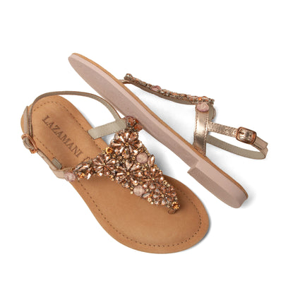 Sil Dames Sandalen Leer Roségold