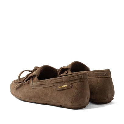 Belle Dames Mocassins Suede Khaki