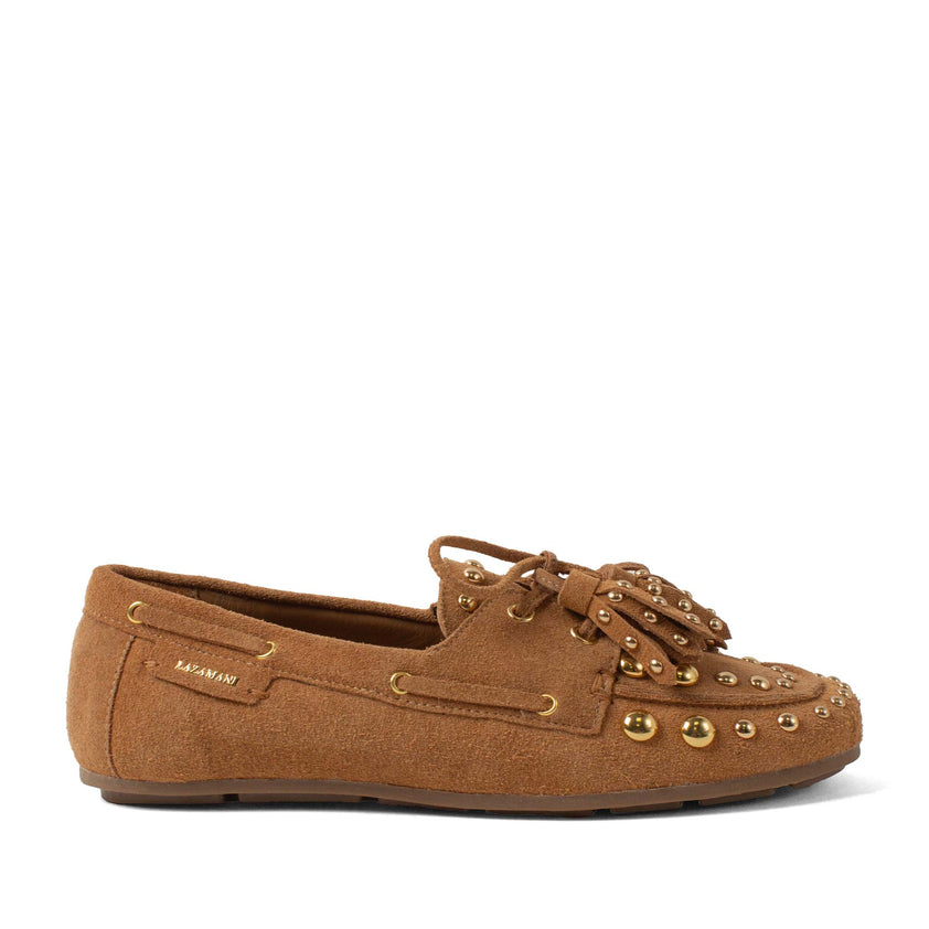 Stella Dames Mocassins Suede Cognac