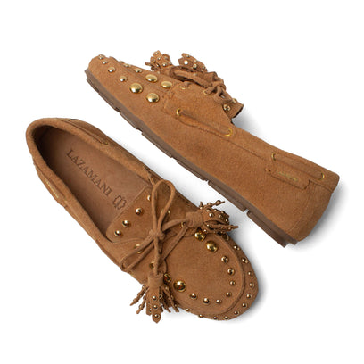 Stella Dames Mocassins Suede Cognac