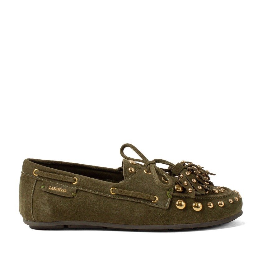 Stella Dames Mocassins Suede Green