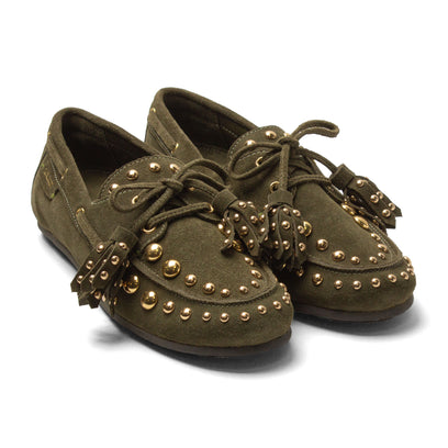 Stella Dames Mocassins Suede Green