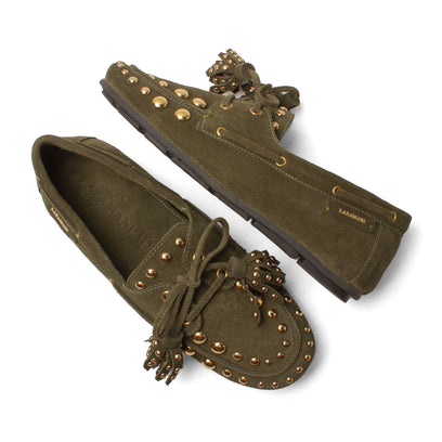 Stella Dames Mocassins Suede Green