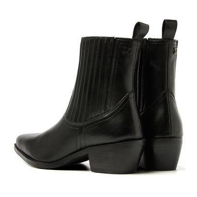 Jade Dames Chelsea Boots Leer Black