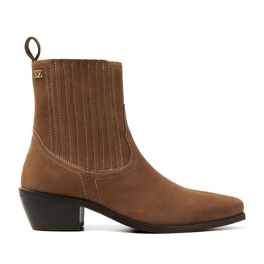 Jade Dames Chelsea Boots Suede Taupe