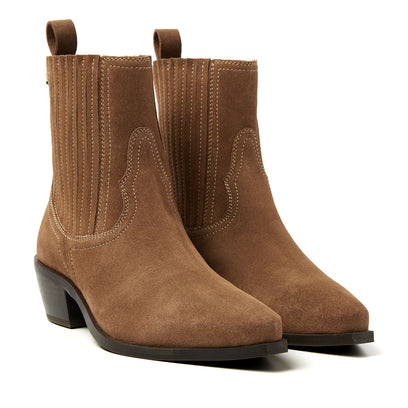 Jade Dames Chelsea Boots Suede Taupe