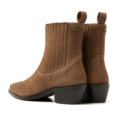 Jade Dames Chelsea Boots Suede Taupe