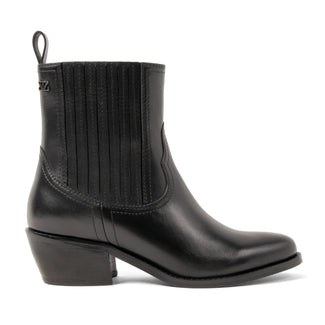 An Dames Enkellaarsjes Leer Black