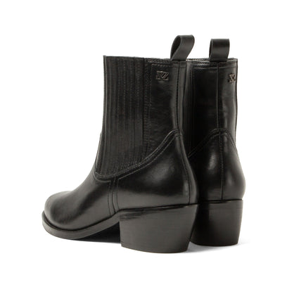 An Dames Enkellaarsjes Leer Black