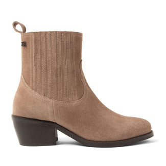 An Dames Enkellaarsjes Suede Taupe