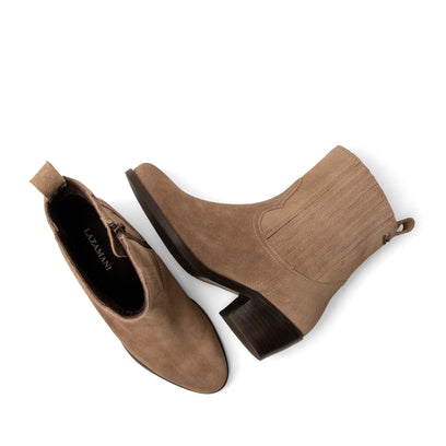 An Dames Enkellaarsjes Suede Taupe