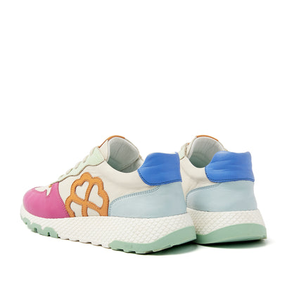 Madrid Leren Dames Sneakers Fuxia