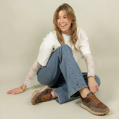 Novi Dames Sneakers Brown