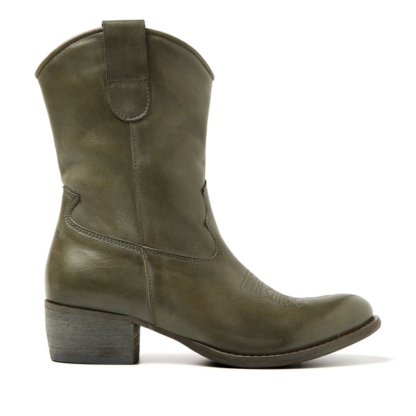 Vive Dames Western Boots Leer Green