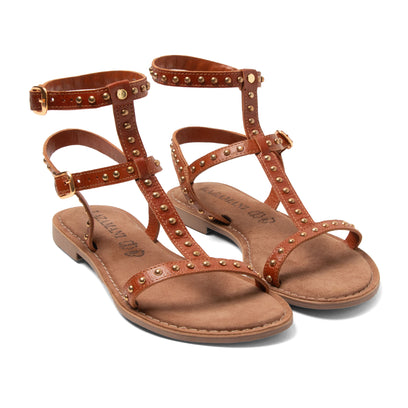 Olinda Dames Sandalen Leer Tan