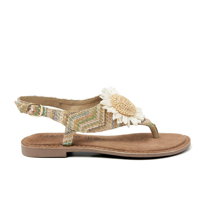 Dames Sandalen Raffia 75.120 Beige