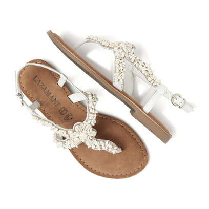 Greta Suede Dames Sandalen White