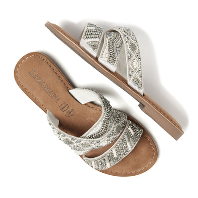 Charlie Dames Slippers White