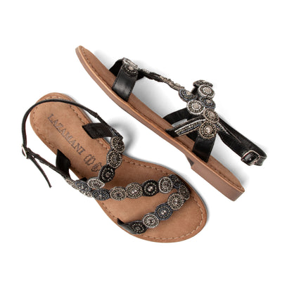 Helena Dames Sandalen Leer Black