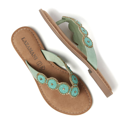 Luna Suede Dames Slippers Aqua
