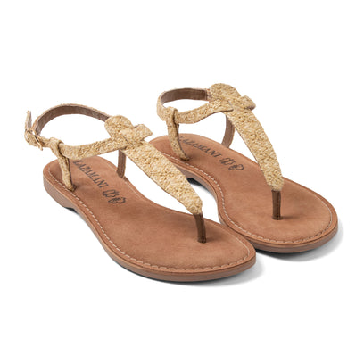 Dia Dames Sandalen Raffia Gold