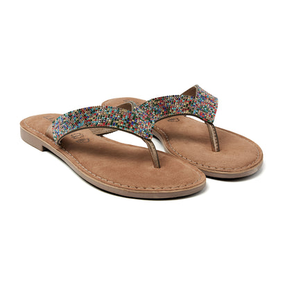 Ilja Dames Slippers Leer Multi