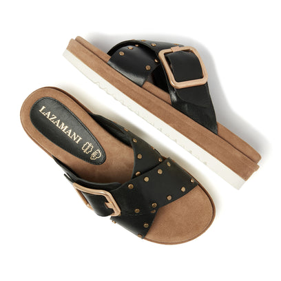 Dames Slippers Leer 75.843 Black