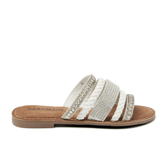 Dames Slippers Leer 75.879 White