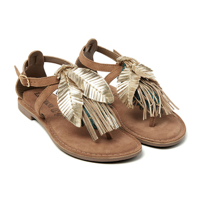 Dames Sandalen Suède 75.899 Taupe