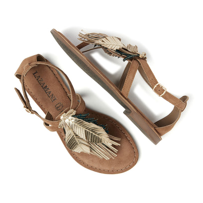 Dames Sandalen Suède 75.899 Taupe