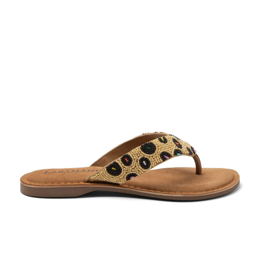 Ebba Dames Slippers Leer Beige